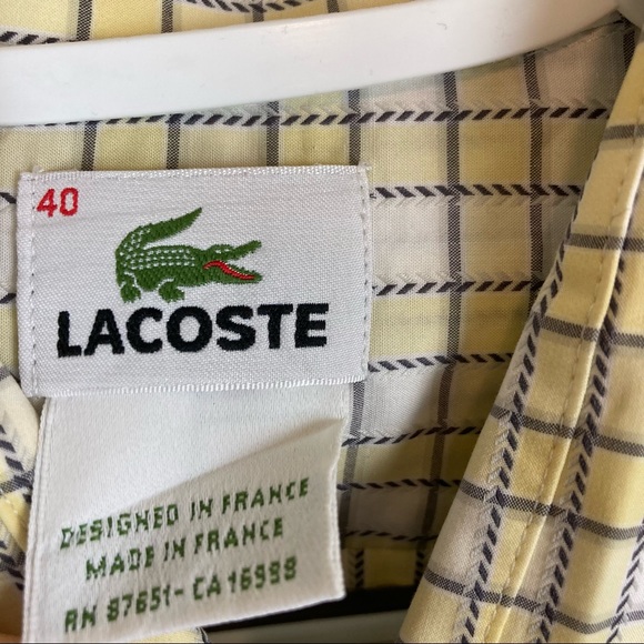 Lacoste Men’s 40 Casual Button Front Long Sleeve Shirt Size M. 
100% cotton - Picture 2 of 11